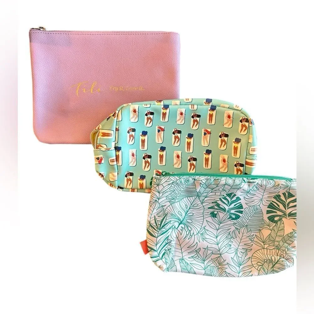 NEW - Lot of 3 Makeup Cosmetics Bags IPSY Limited Edition - Never used